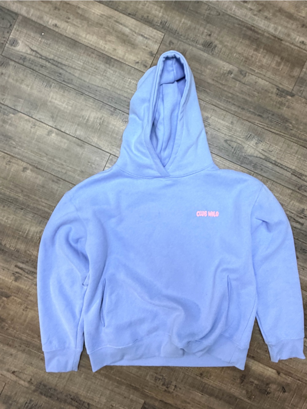 Club Wild Lavender Pullover Hoodie with Pink Logo - Picture 1 of 5